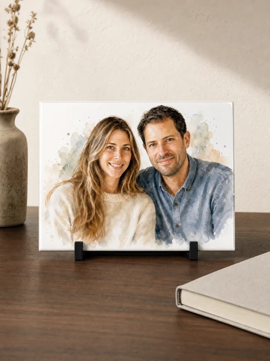 Rechthoekig Aquarel Fototegeltje
