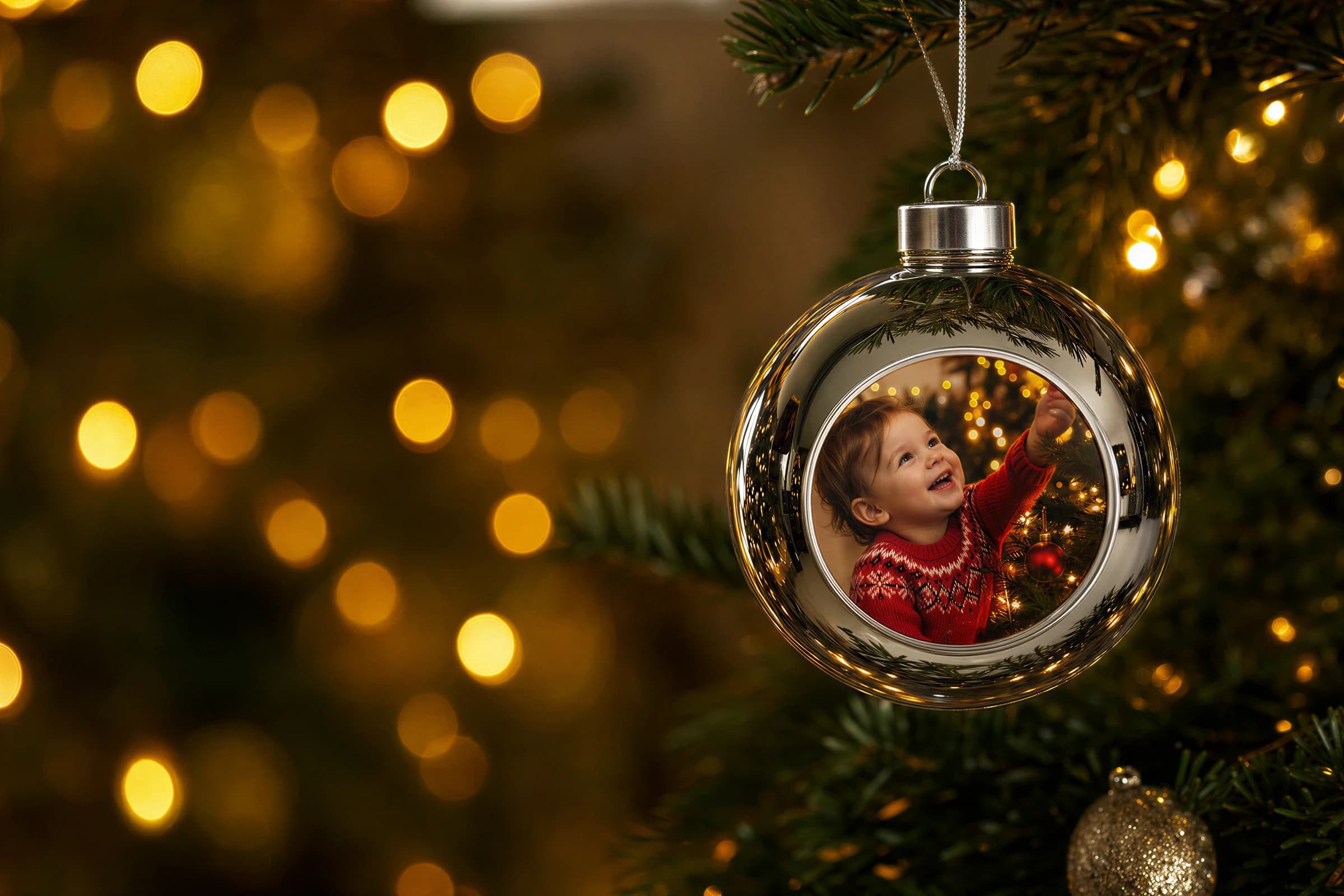 Kerstballen met Foto (2 stuks)