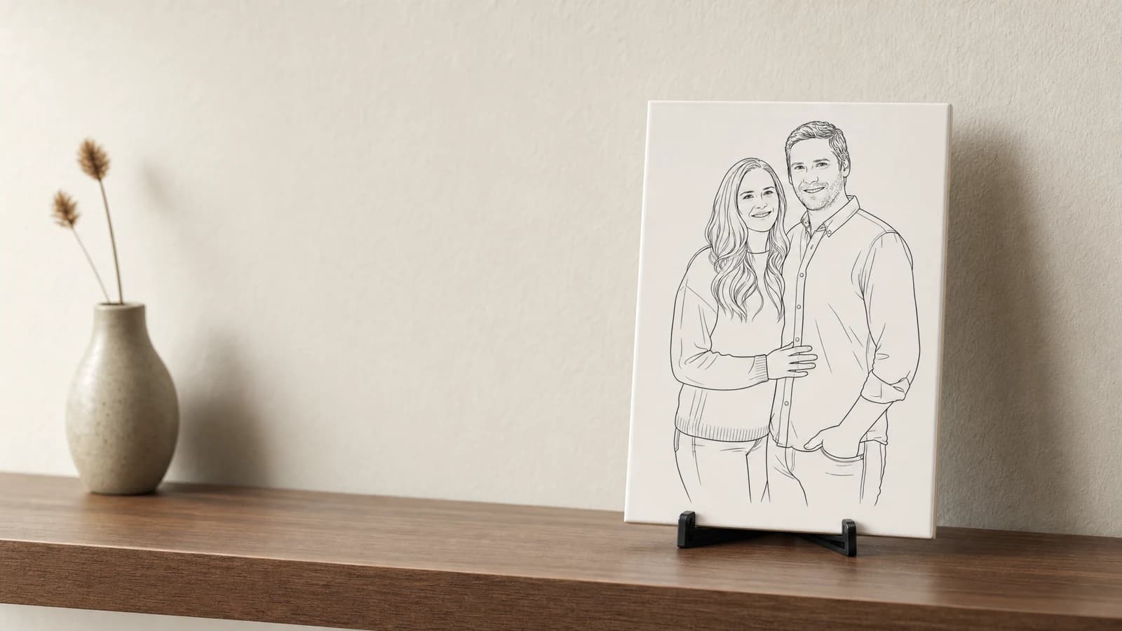 Rechthoekig Lijnkunst Fototegeltje