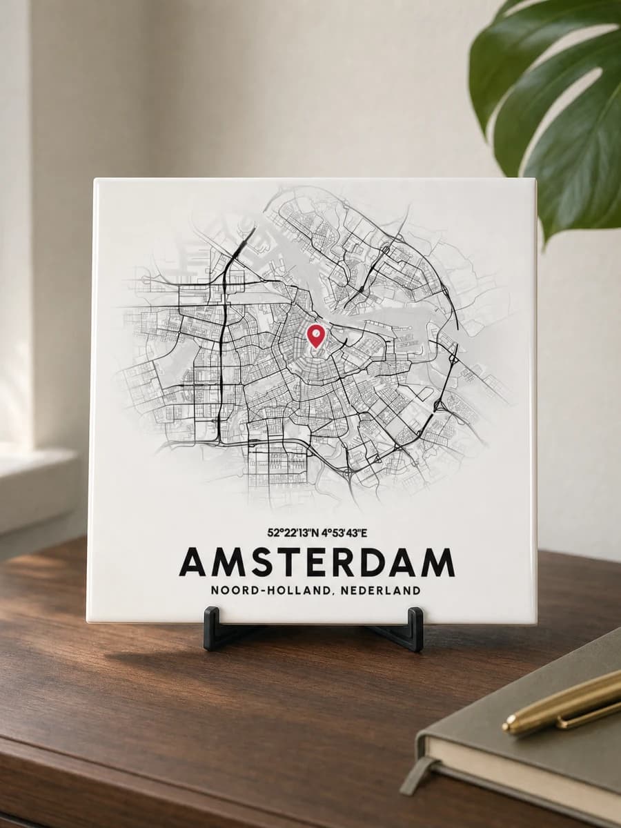 Stadskaart tegeltje