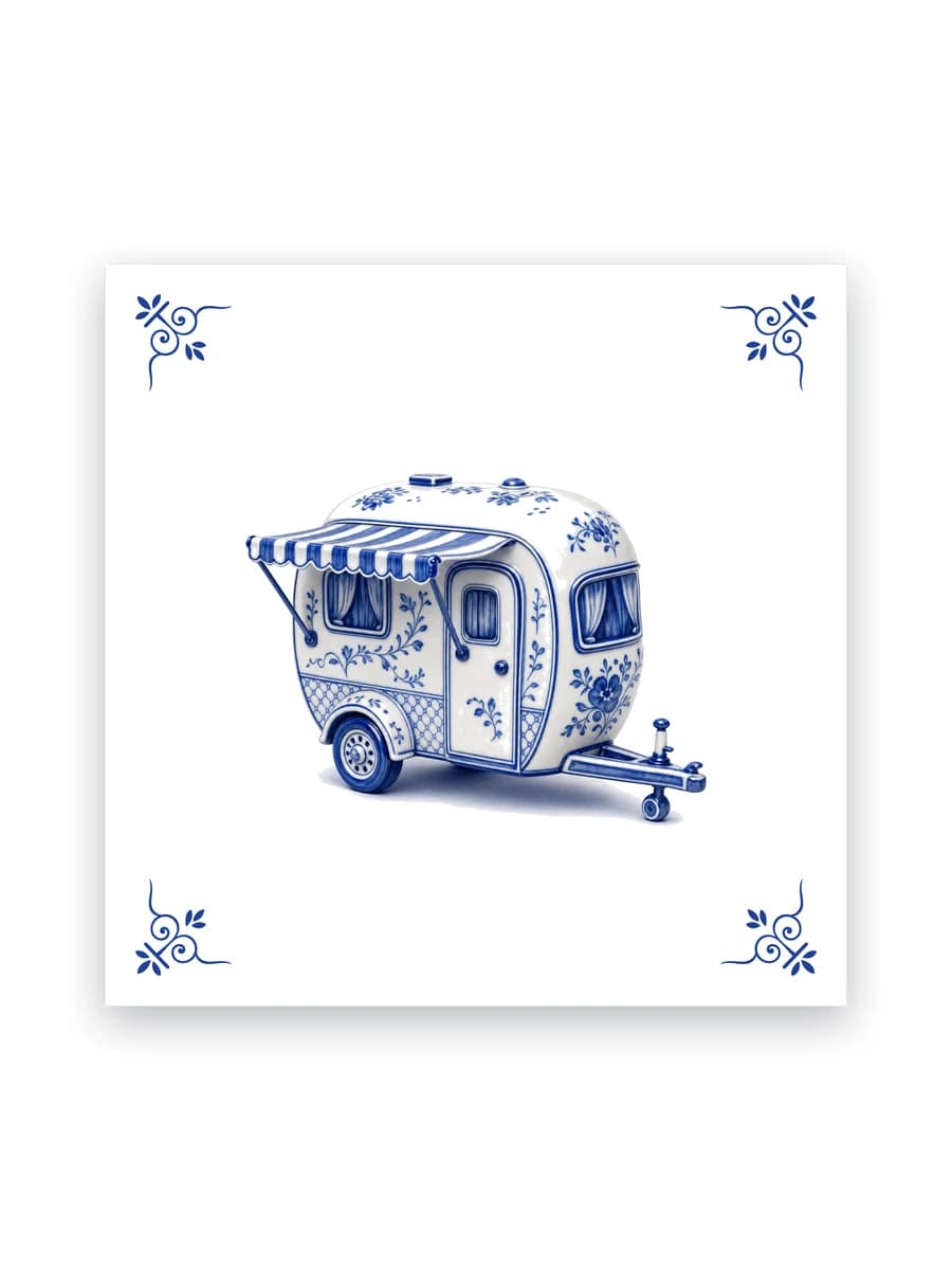 Delfts blauw tegeltje — Caravan