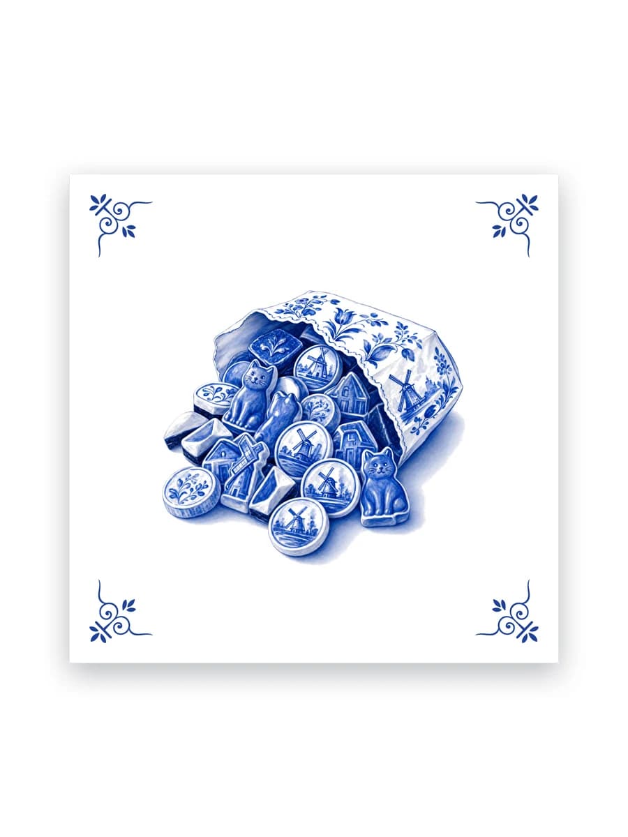Delfts blauw tegeltje — Dropjes