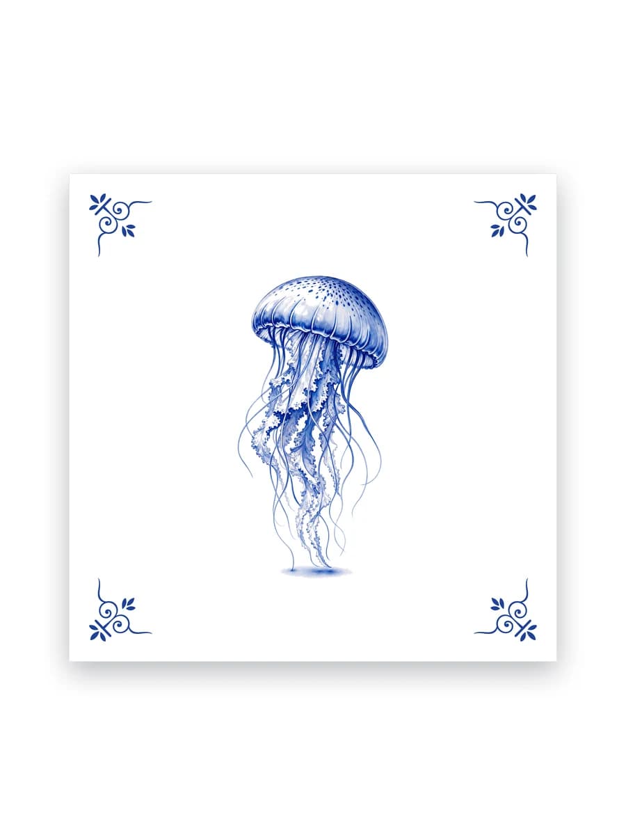 Delfts blauw tegeltje — Kwal