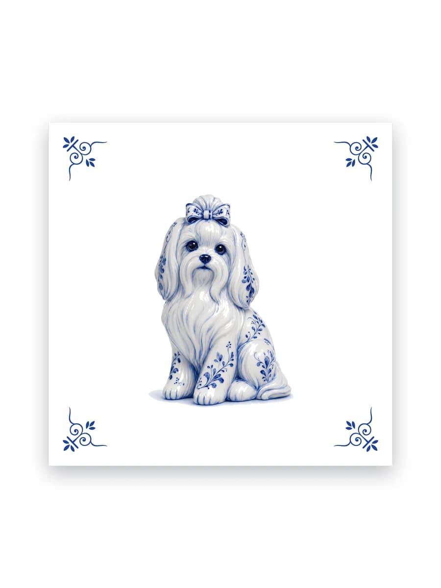 Delfts blauw tegeltje — Maltezer