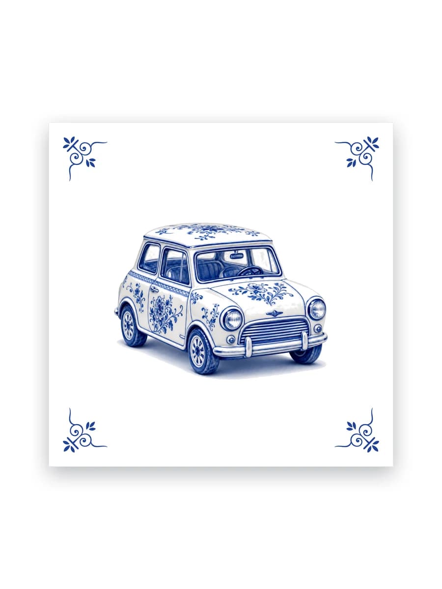 Delfts blauw tegeltje — Klassieke Mini