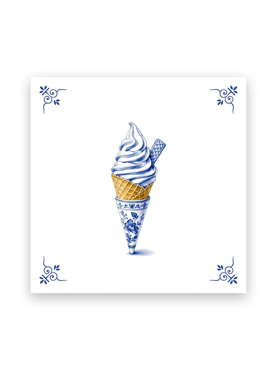 Delfts blauw tegeltje — Softijsje