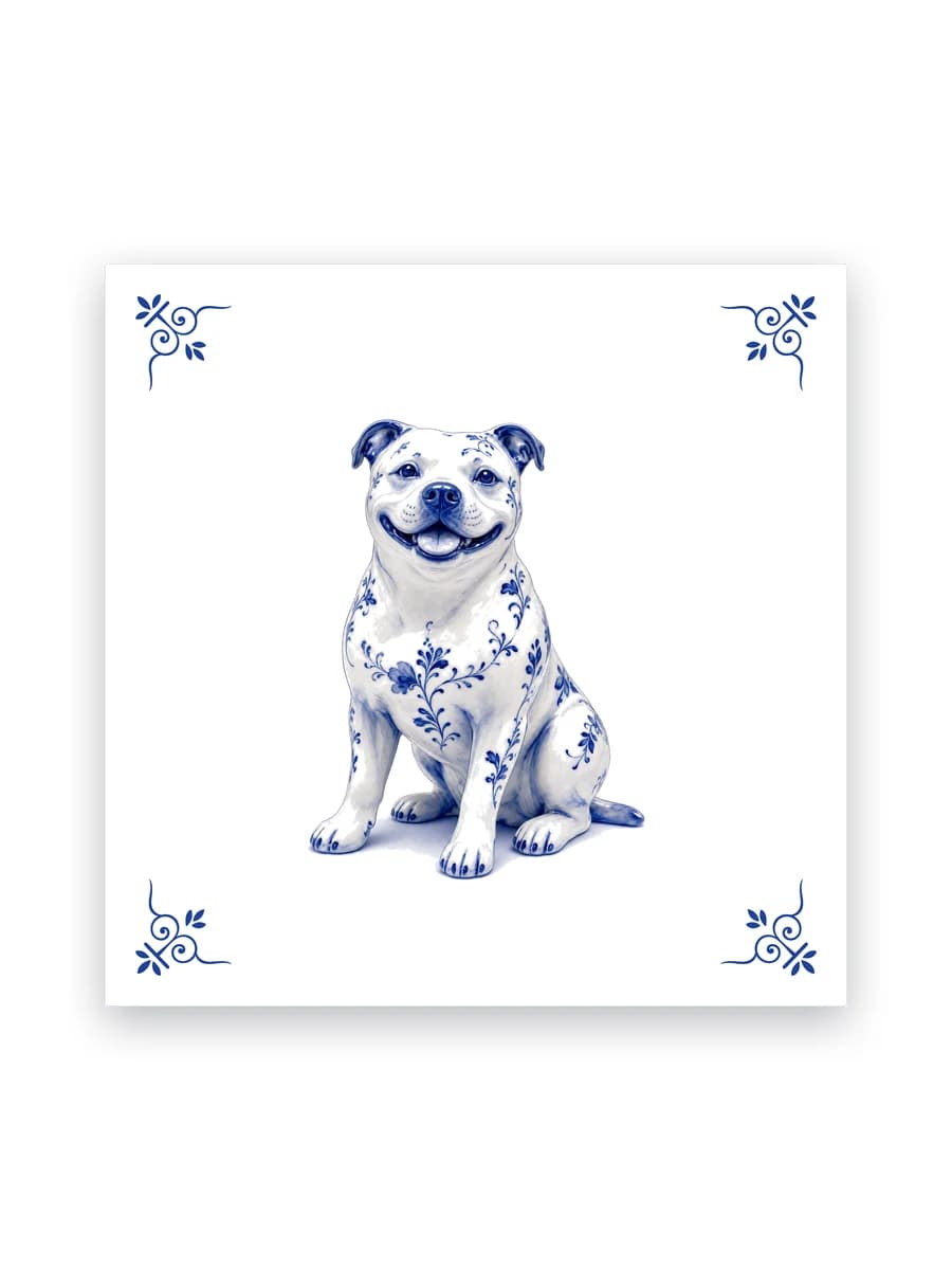 Delfts blauw tegeltje — Stafford