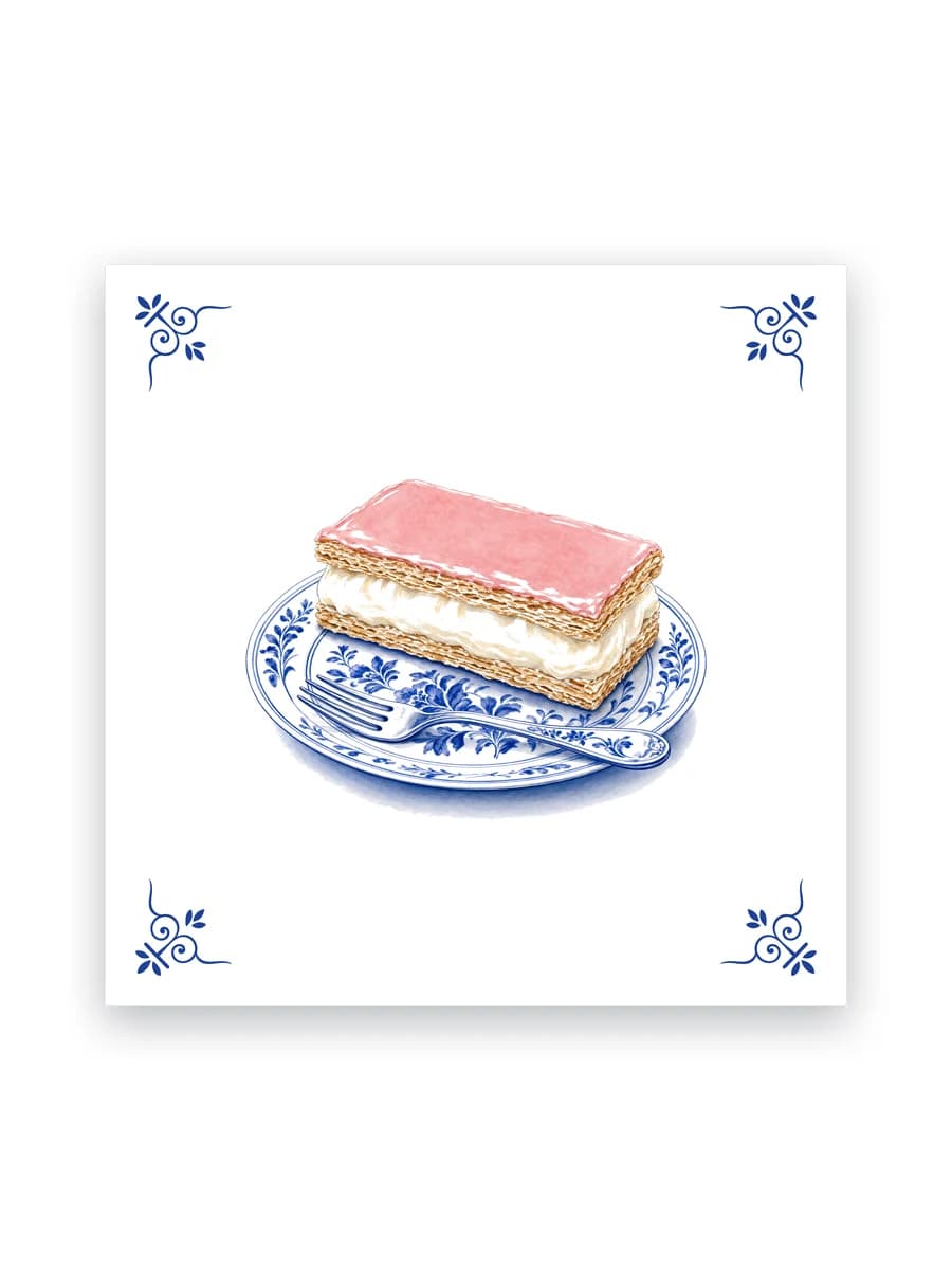 Delfts blauw tegeltje — Tompouce
