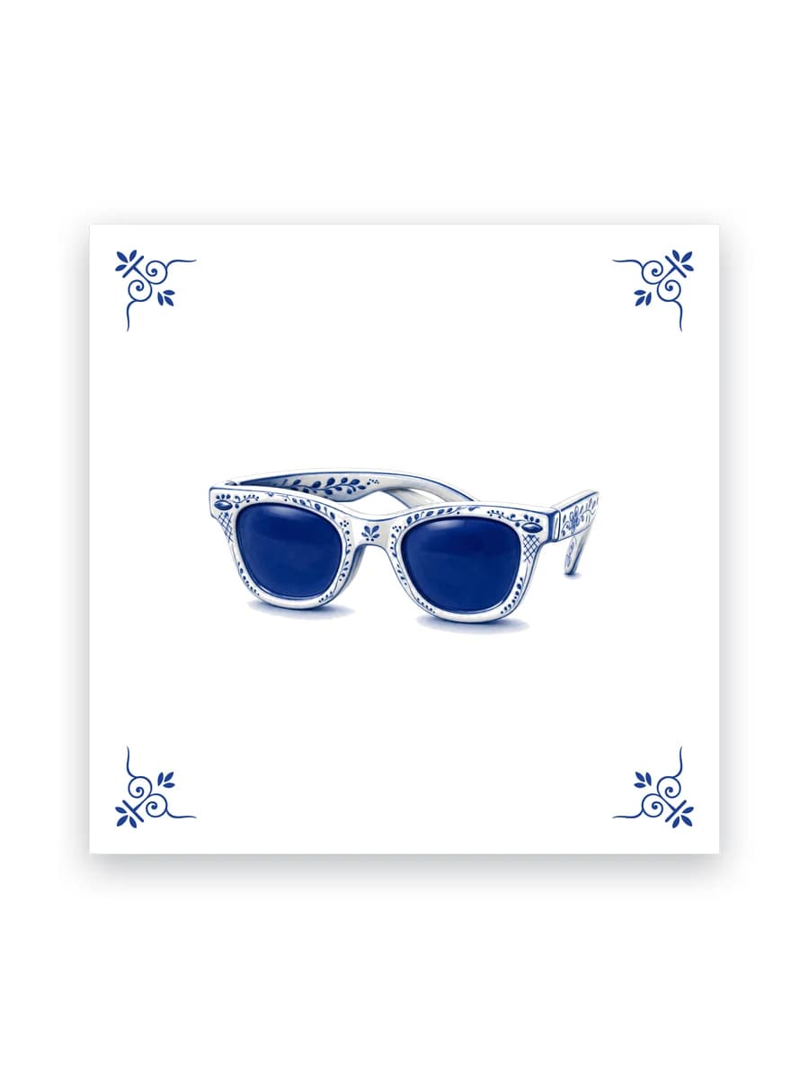 Delfts blauw tegeltje — Zonnebril