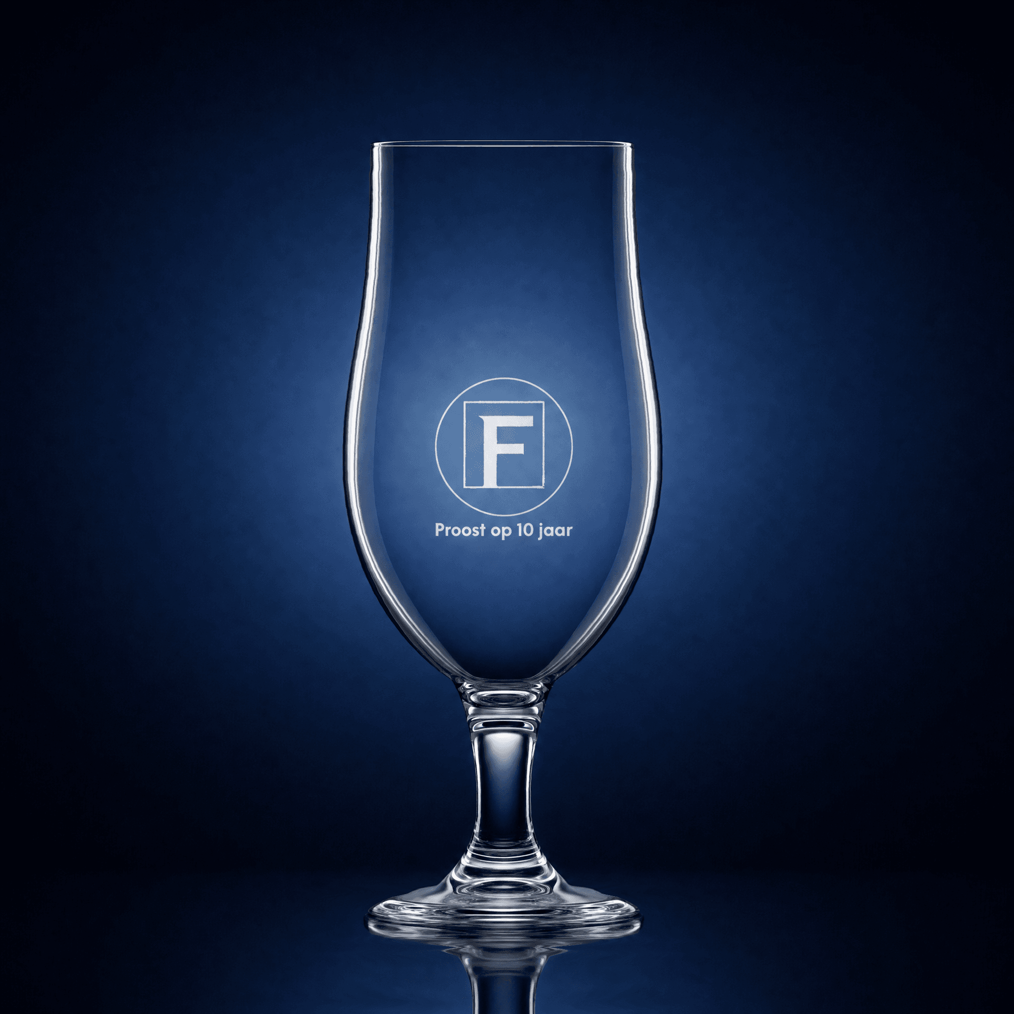 Ølglas med logo og firmanavn