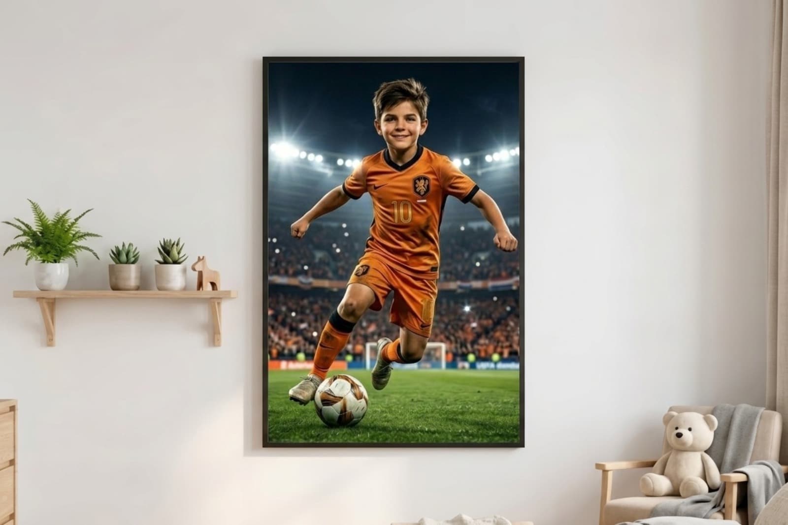 Gepersonaliseerde gouden kampioen poster