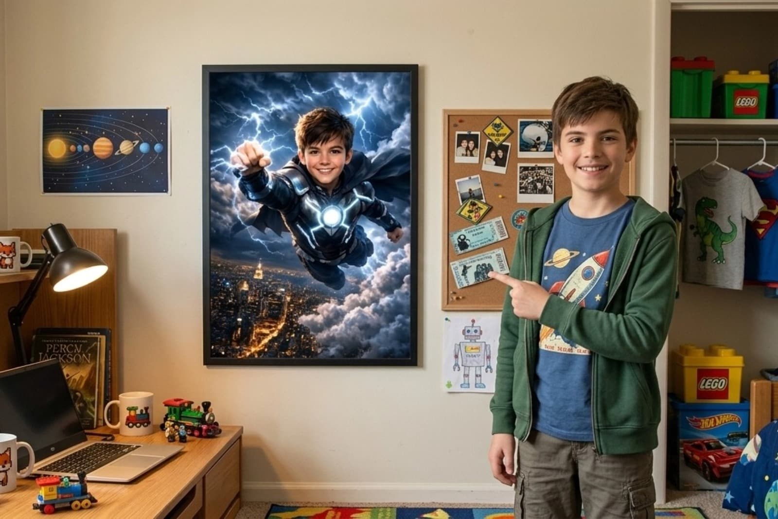 Gepersonaliseerde Superheld Poster