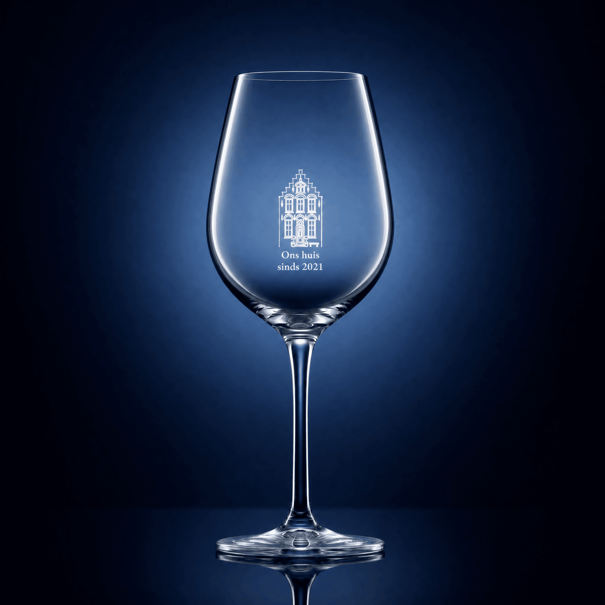 Wijnglas met tekening van je foto