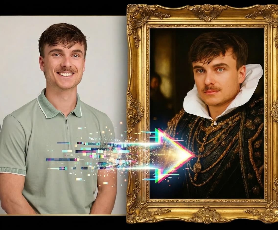 AI-pipeline die een foto omzet naar een koninklijk portret