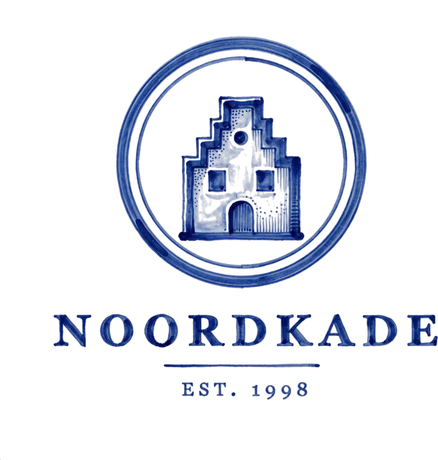 Hetzelfde voorbeeldlogo, nageschilderd in Delfts blauw